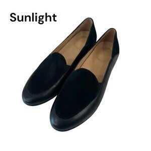 Dansko Womens Black Leather & Suede Loafers Size 37 Comfortable Slip-On Shoes